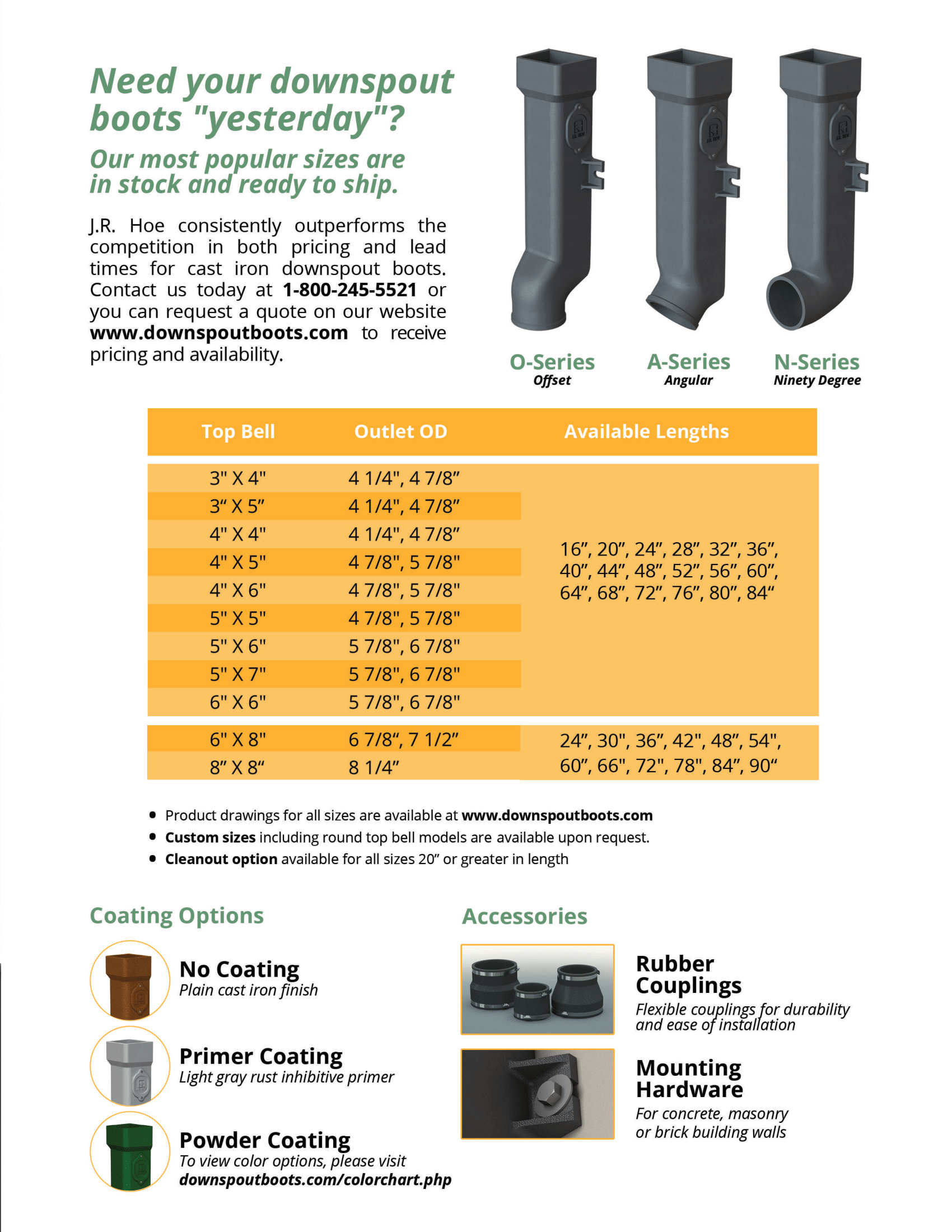 Downspout Boots, Downspout Shoes, Cast Iron Downspout Boots